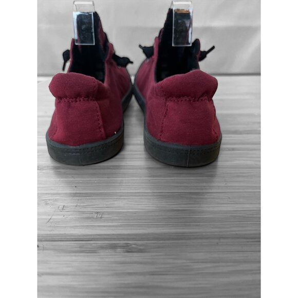 Forever Comfort Womens Casual Burgundy Canvas Sneakers Size 7 - Picture 2 of 8